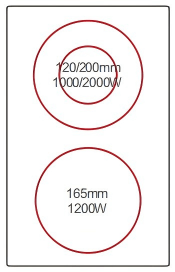 Buld-in ceramic hobs DFY-CD3201S 2 Buld-in ceramic hobsDFY-CD3201S