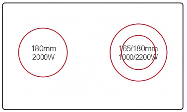 Hybrid hobs DFY-ICDH4203S 2 Hybrid hobsDFY-ICDH4203S