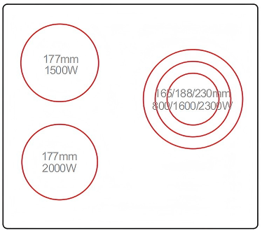 Hybrid hobs DFY-ICT5801S 2 Hybrid hobsDFY-ICT5801S